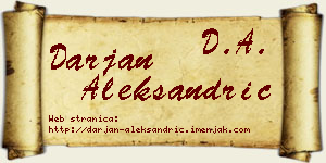 Darjan Aleksandrić vizit kartica